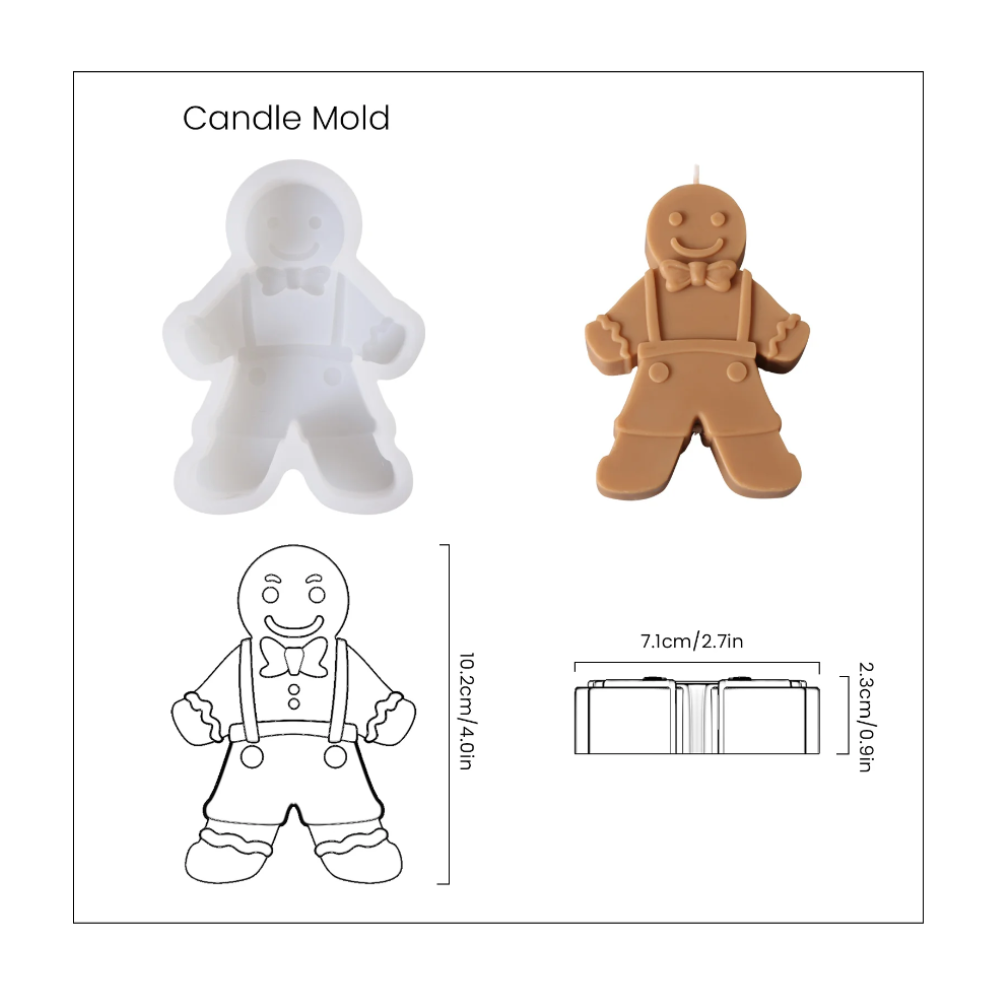 Boowan Nicole: The Gingerbread Baby Silicone Candle Mold