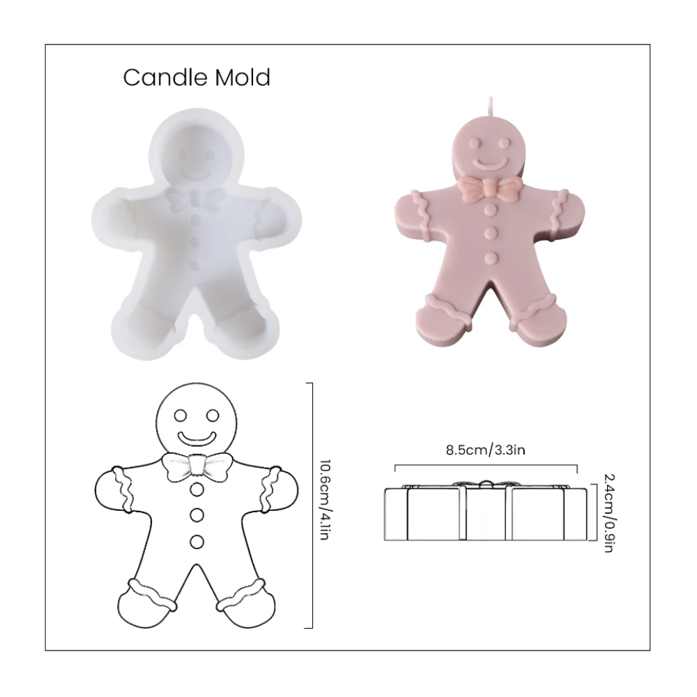 Boowan Nicole: The Gingerbread Baby Silicone Candle Mold