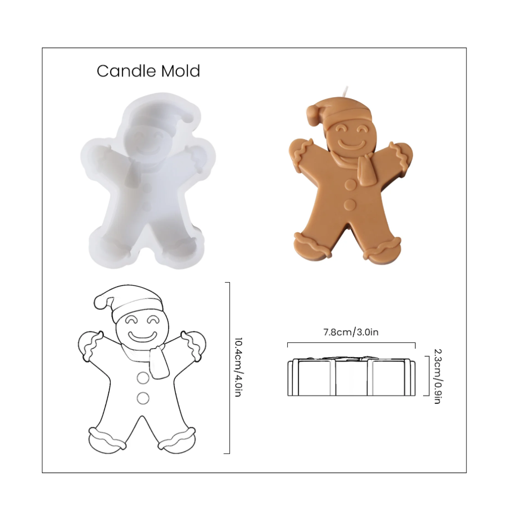 Boowan Nicole: The Gingerbread Baby Silicone Candle Mold