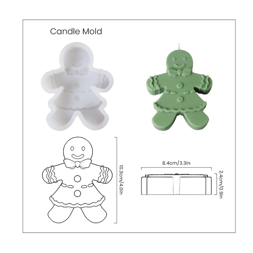 Boowan Nicole: The Gingerbread Baby Silicone Candle Mold