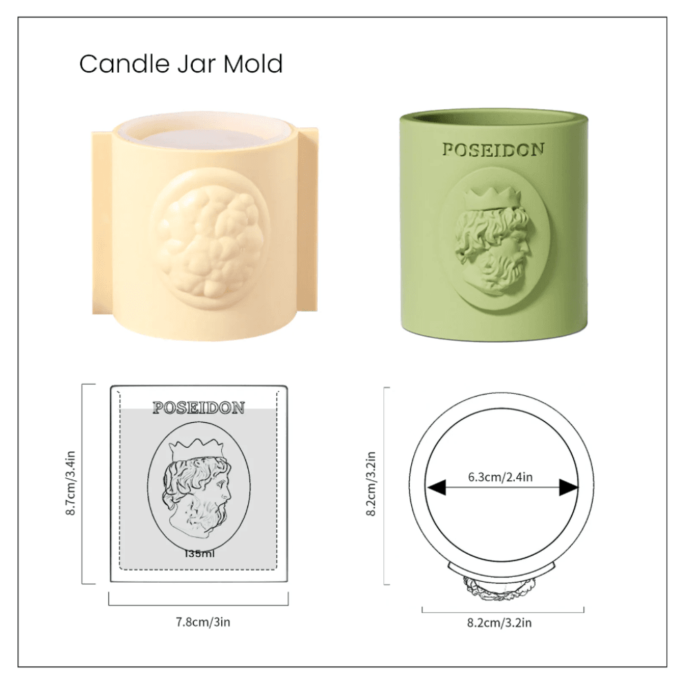 Boowan Nicole: POSEIDON Candle Jar only Silicone Mould - BohriAli.com