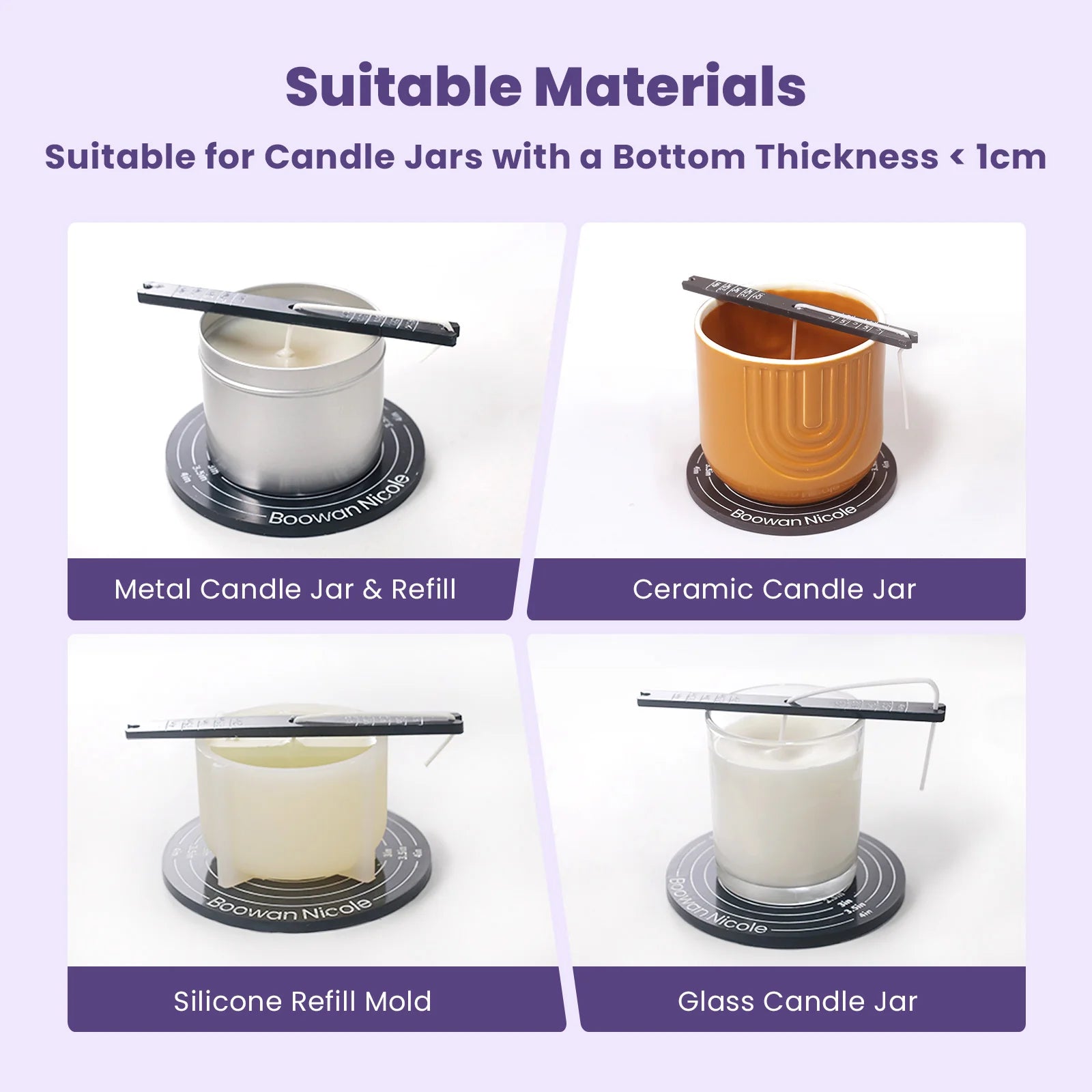 Quick Magnetic Candle Wick Centering Setter Tool by Boowan Nicole