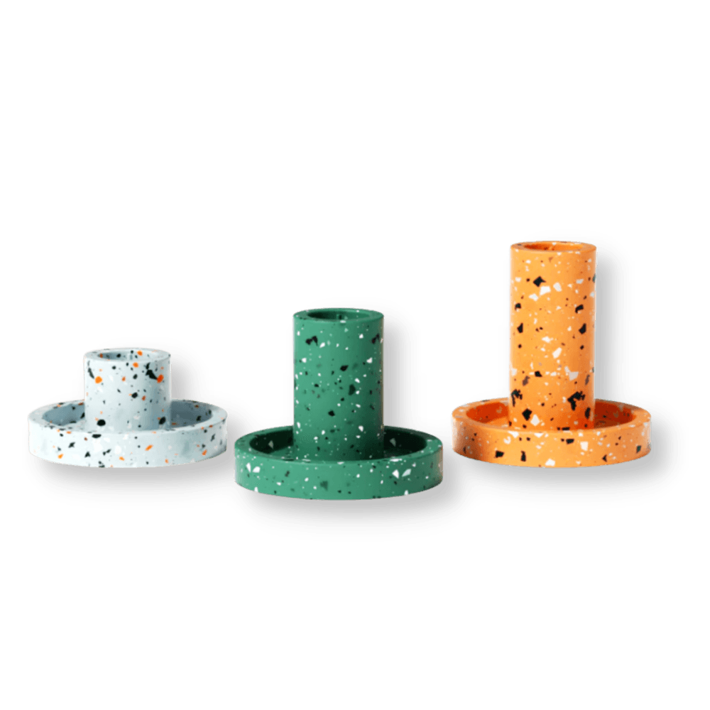 Boowan Nicole: Geometric Simple Taper Candle Holder Silicone Mold - BohriAli.com