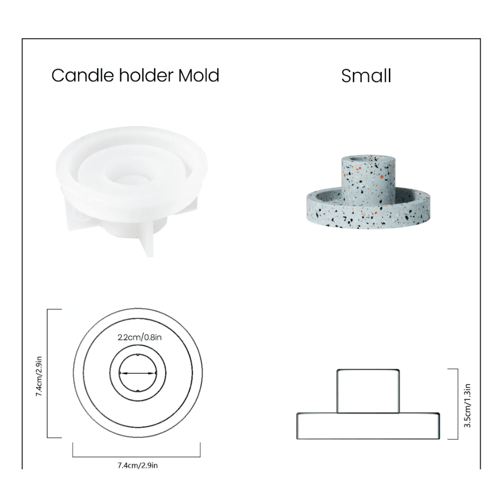 Boowan Nicole: Geometric Simple Taper Candle Holder Silicone Mold - BohriAli.com