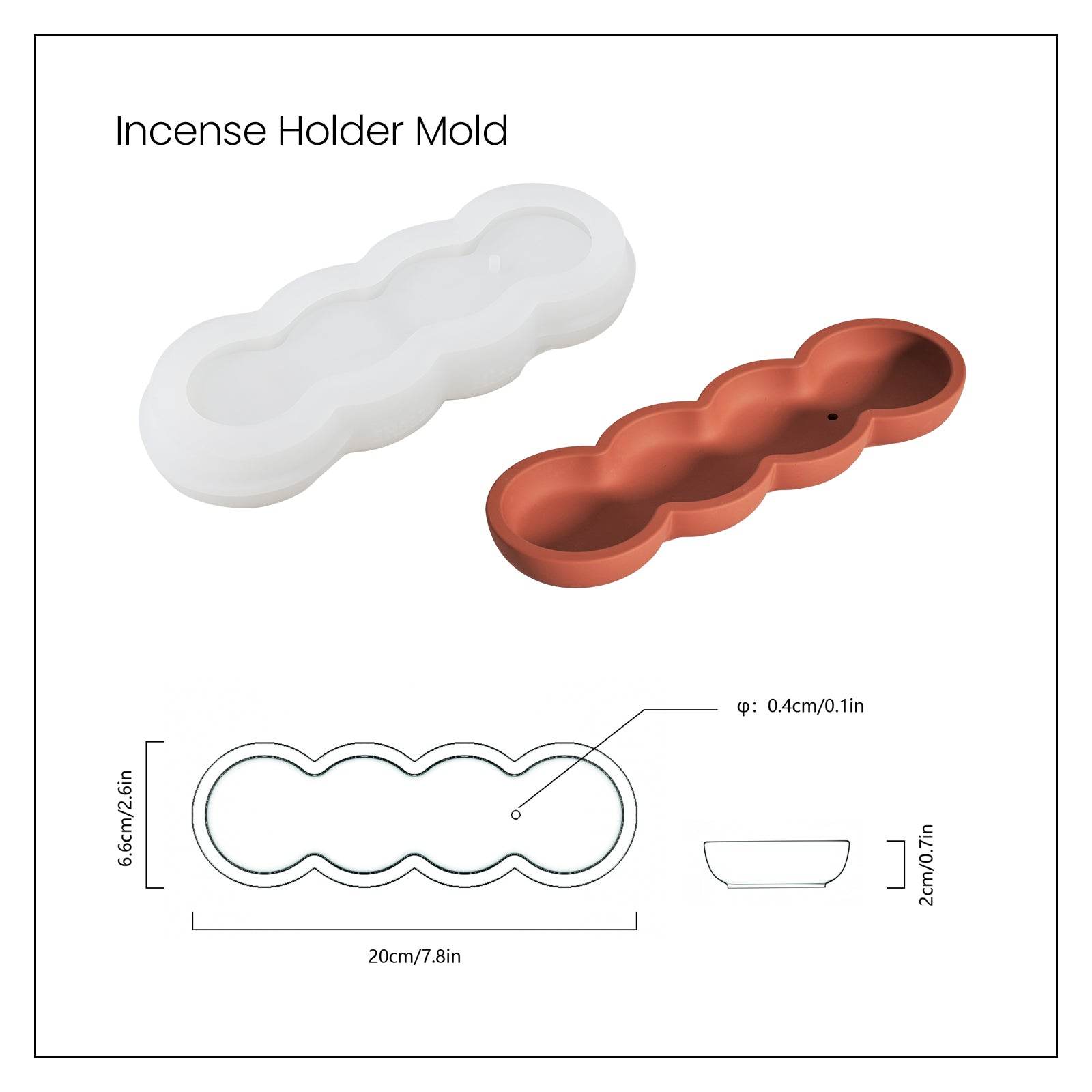 Boowan Nicole: Pea Shape Concrete Incense Holder Silicone Mold - BohriAli.com