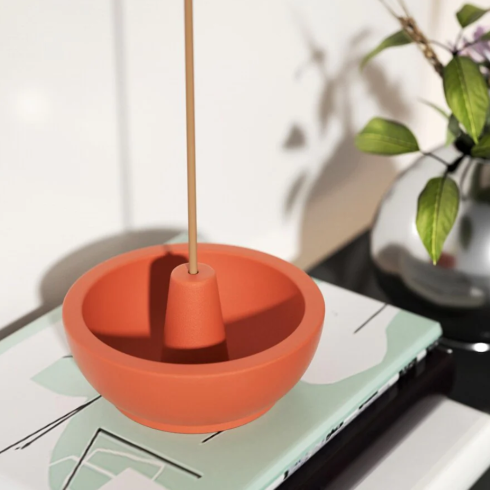 Boowan Nicole: Concrete Round Incense Holder Silicone Mold