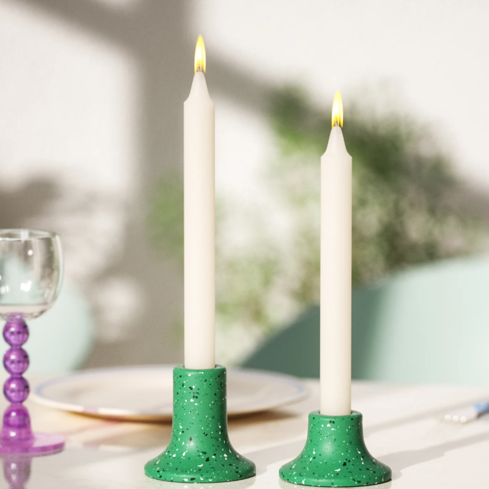 Boowan Nicole: Set of Two Round Taper Candle Holder Silicone Mold