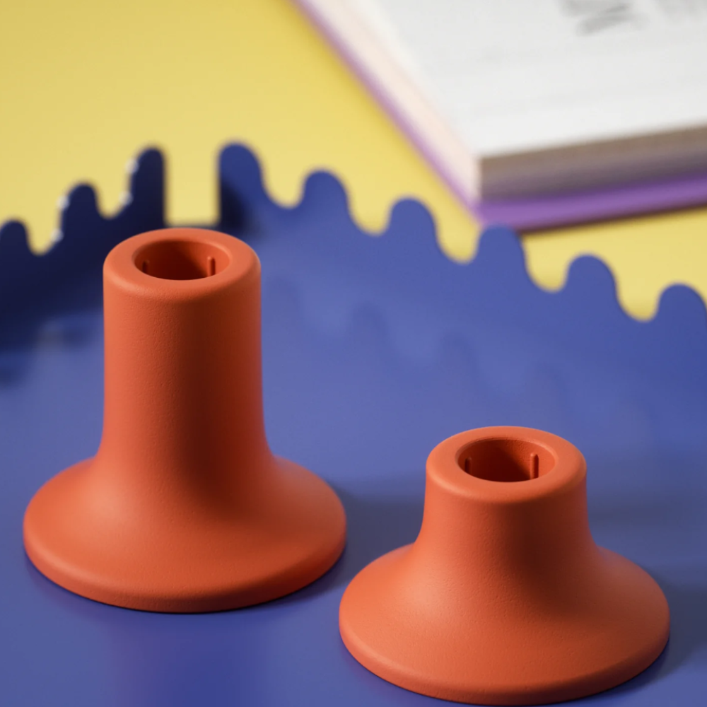 Boowan Nicole: Set of Two Round Taper Candle Holder Silicone Mold