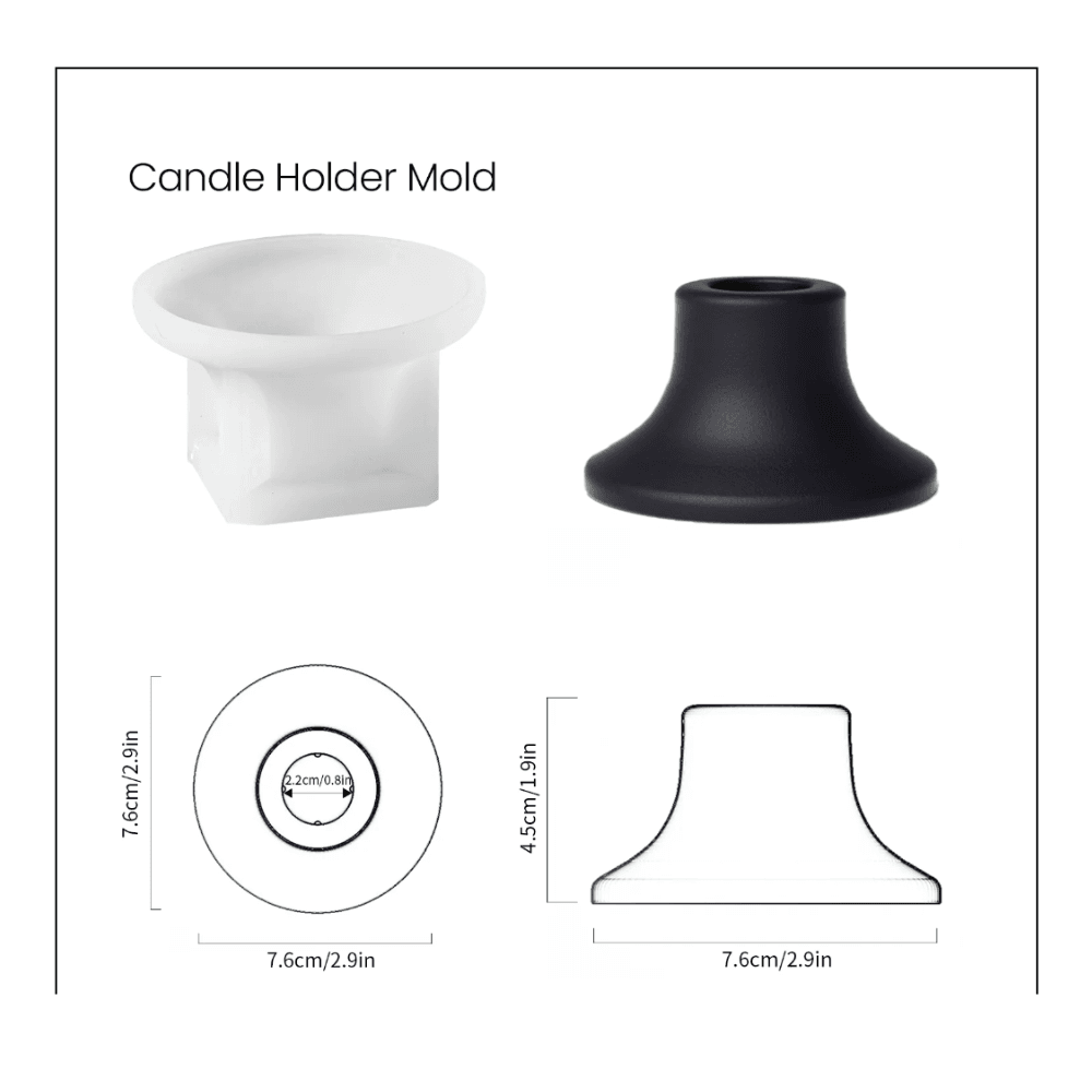 Boowan Nicole: Round Taper Candle Holder Silicone Mold - BohriAli.com