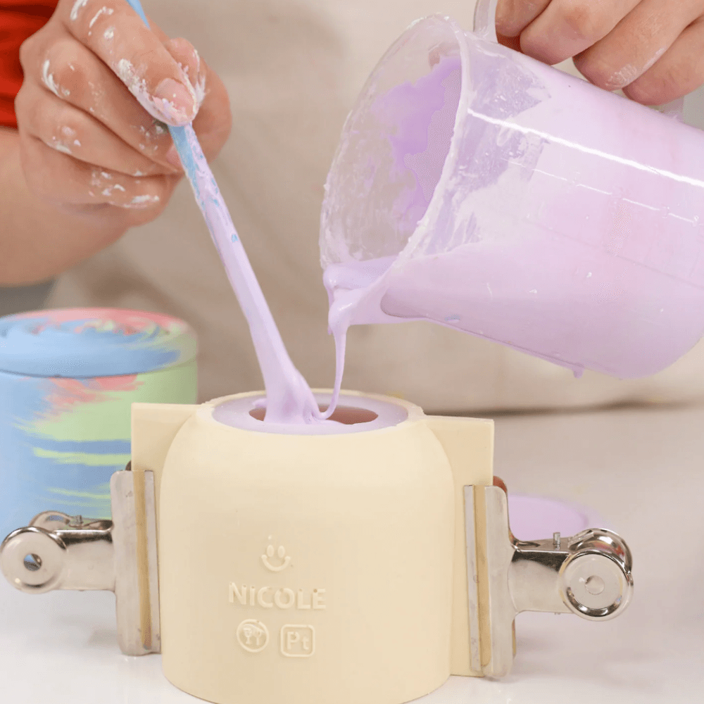 Boowan Nicole: Round Ripple Candle Jar Silicone Mould - BohriAli.com