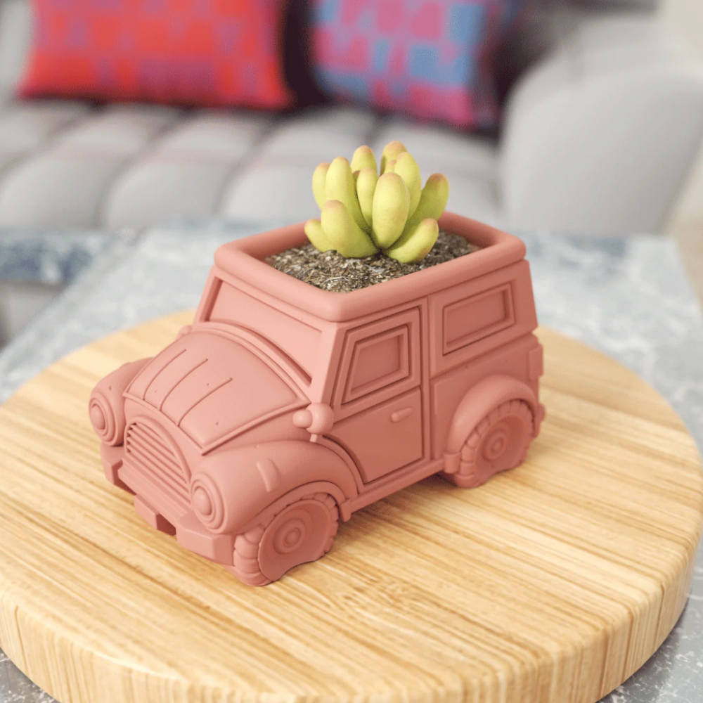 Boowan Nicole: Vintage Off-Road Car Plant Pot Concrete Silicone Mold