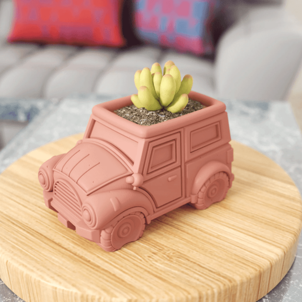 Boowan Nicole: Vintage Off-Road Car Plant Pot Concrete Silicone Mold - BohriAli.com