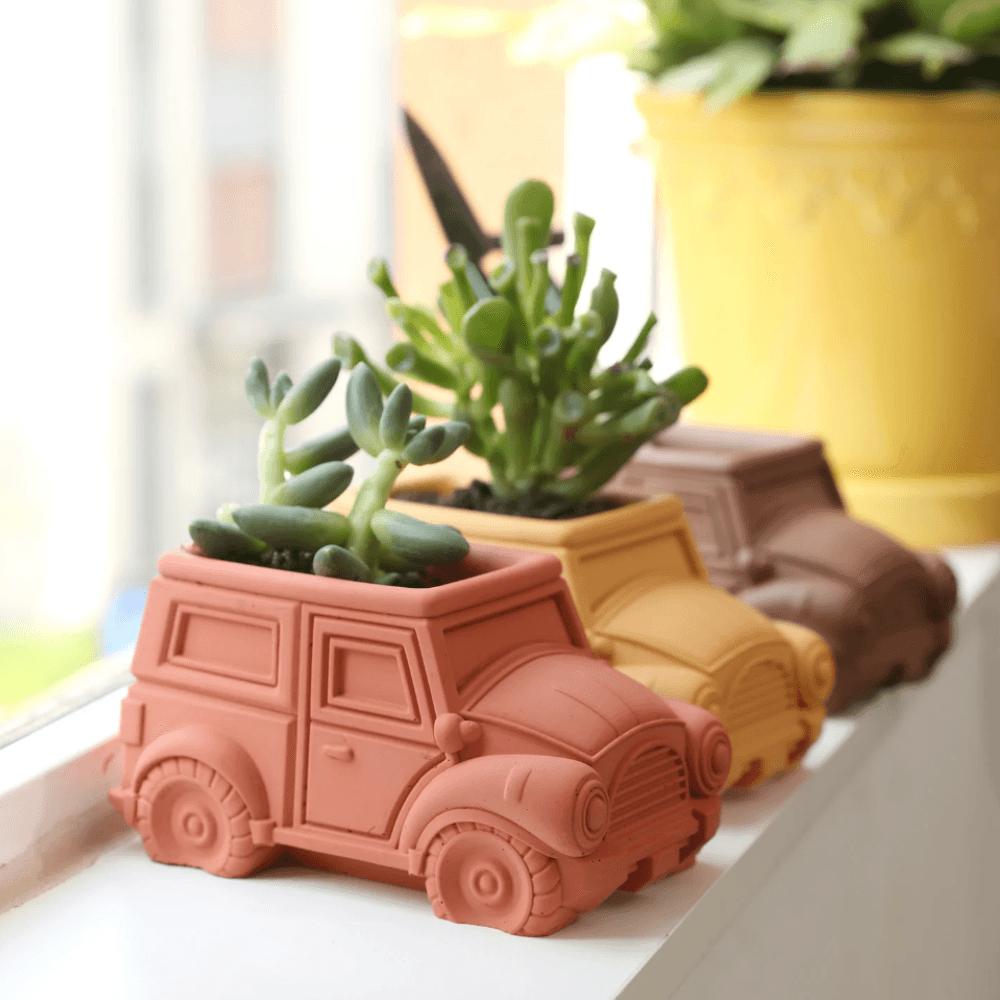Boowan Nicole: Vintage Off-Road Car Plant Pot Concrete Silicone Mold - BohriAli.com