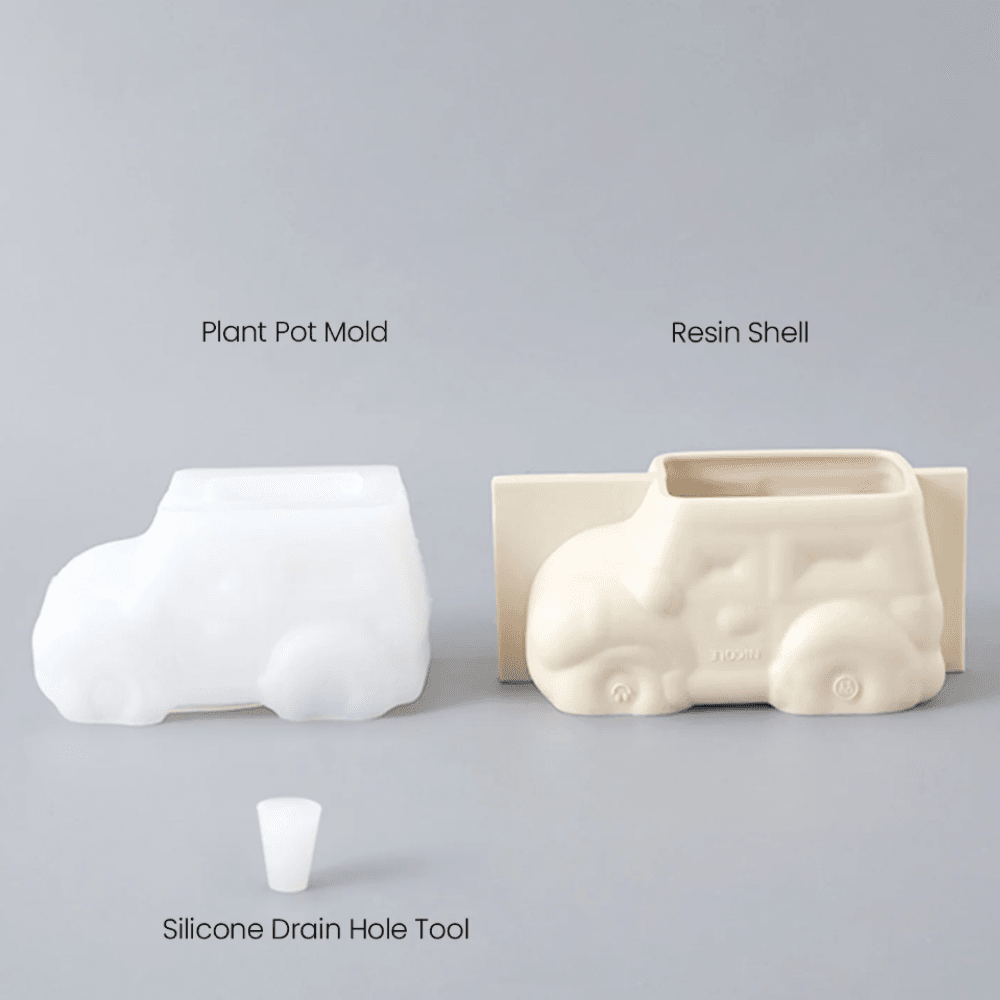 Boowan Nicole: Vintage Off-Road Car Plant Pot Concrete Silicone Mold - BohriAli.com