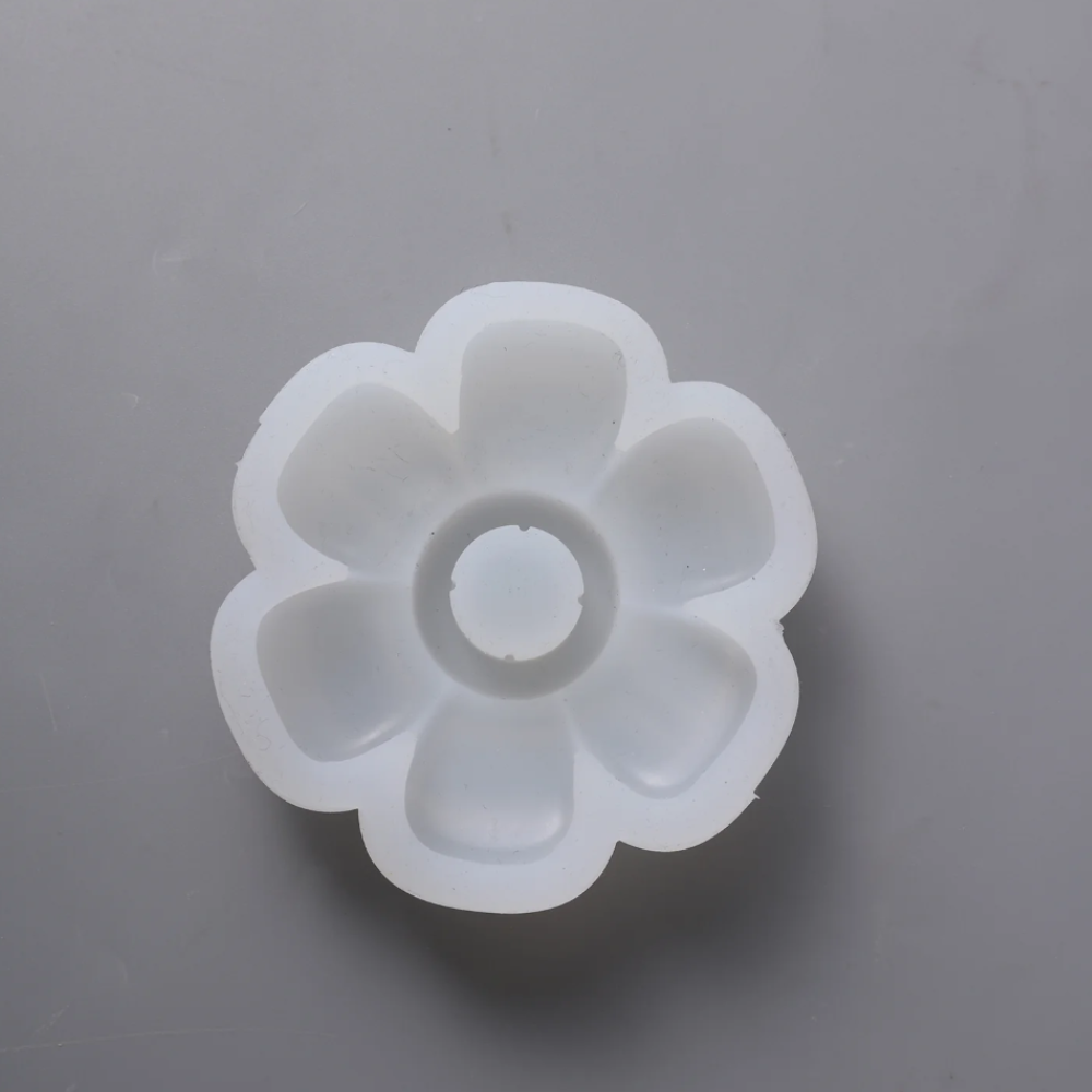 Boowan Nicole: Floral Smile Face Taper Candle Holder Silicone Mold