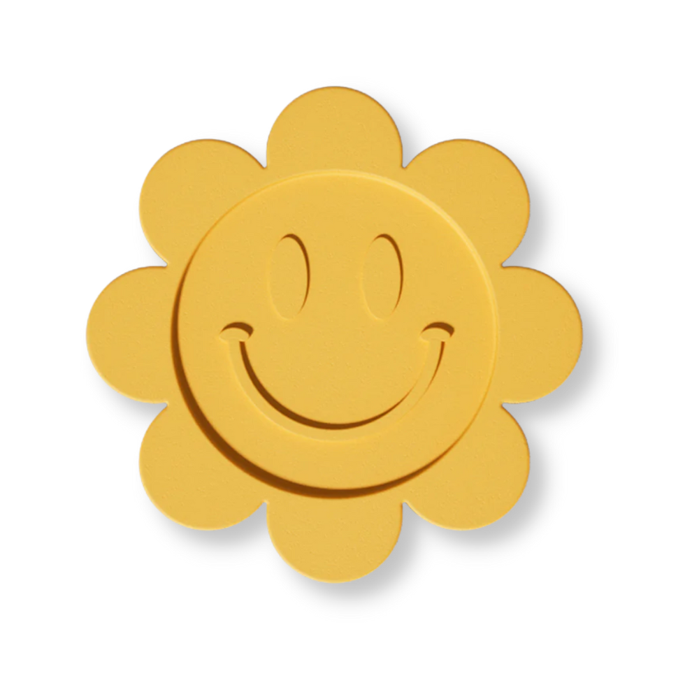 Boowan Nicole: Floral Smile Face Coaster Concrete Silicone Mold