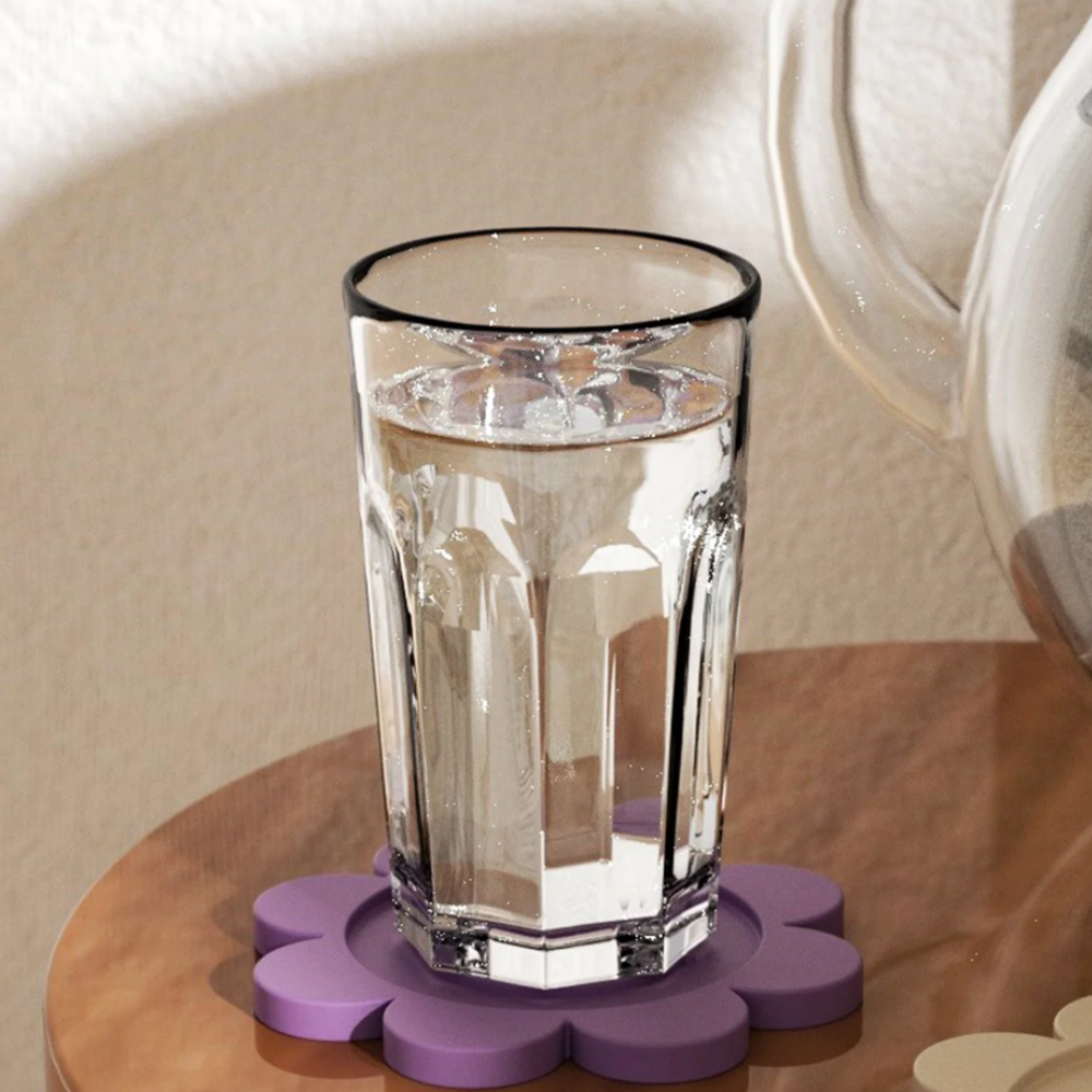 Boowan Nicole: Floral Smile Face Coaster Concrete Silicone Mold