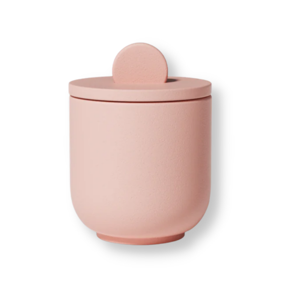 Boowan Nicole: Simple Style Small Concrete Jar with 2 styled lids Silicone Mould