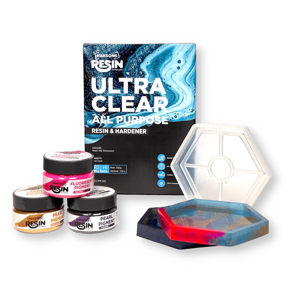 Beginner Friendly DIY Resin Art Coaster Kit - Make 4+ Coasters - BohriAli.com