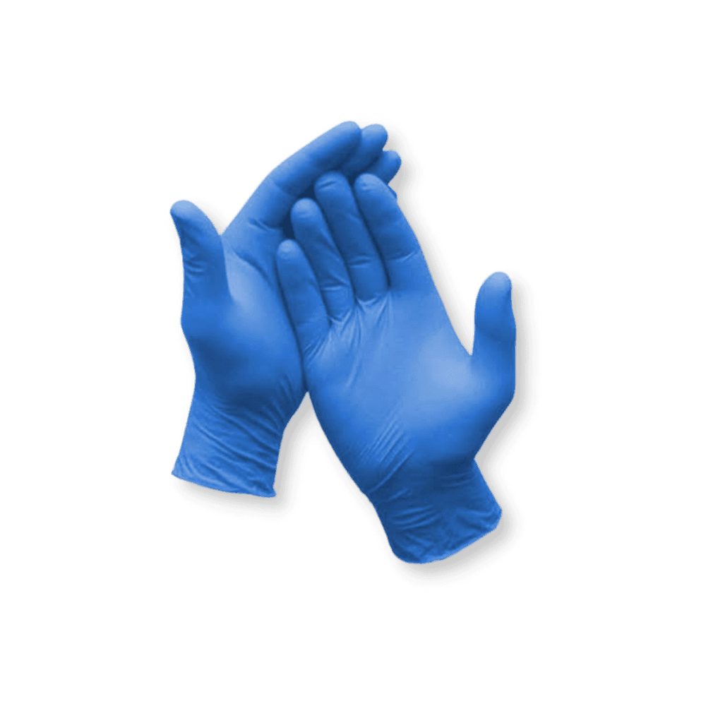 Blue Nitrile Powder Free Disposable Gloves - BohriAli.com