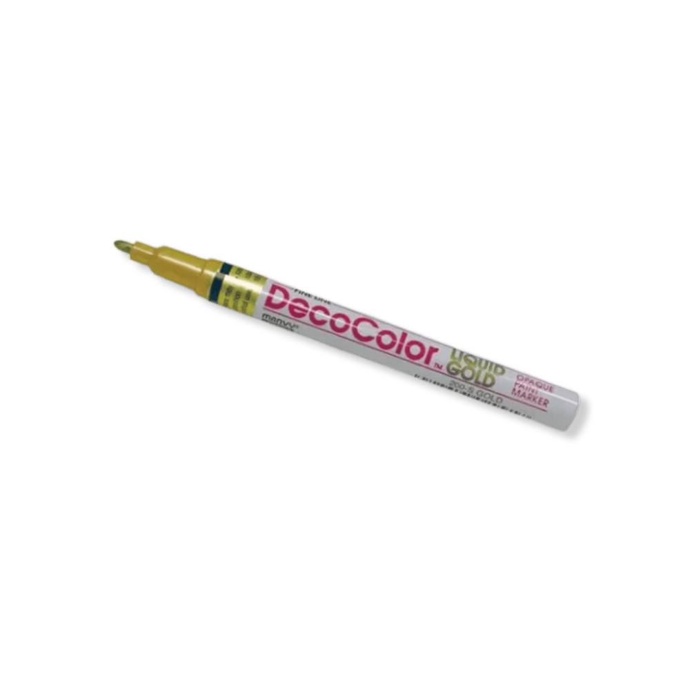 DecoColor Opaque Fine Line Paint Marker - Gold | Edge Highlighter Pen - BohriAli.com
