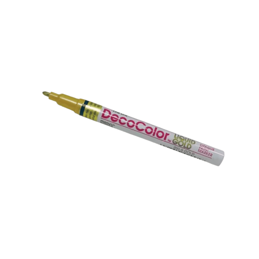 DecoColor Opaque Fine Line Paint Marker - Gold | Edge Highlighter Pen - BohriAli.com