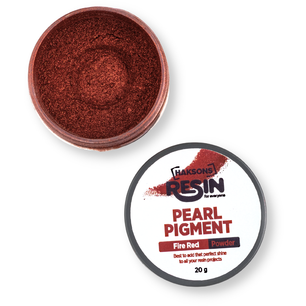 Haksons Pearl Pigments (Mica Powders) - Fire Red | for Epoxy Resin