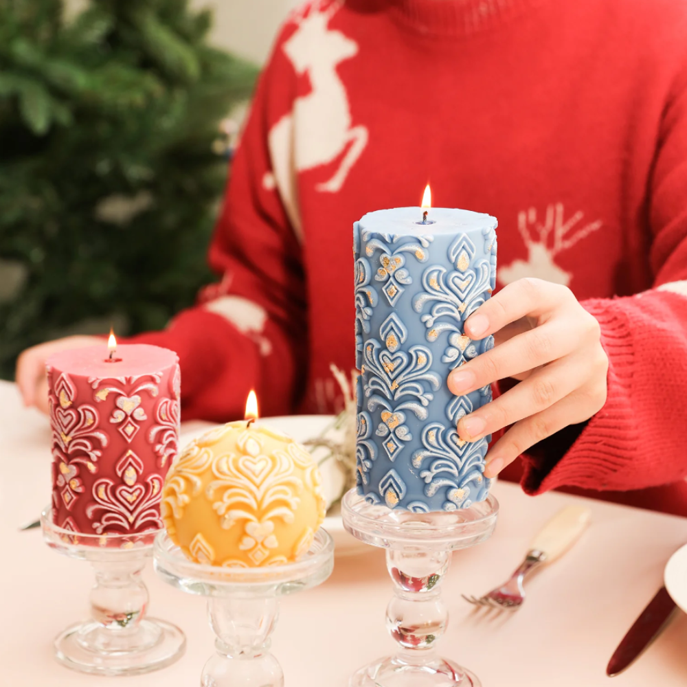 Boowan Nicole: Relief Candle Collection Silicone Mould