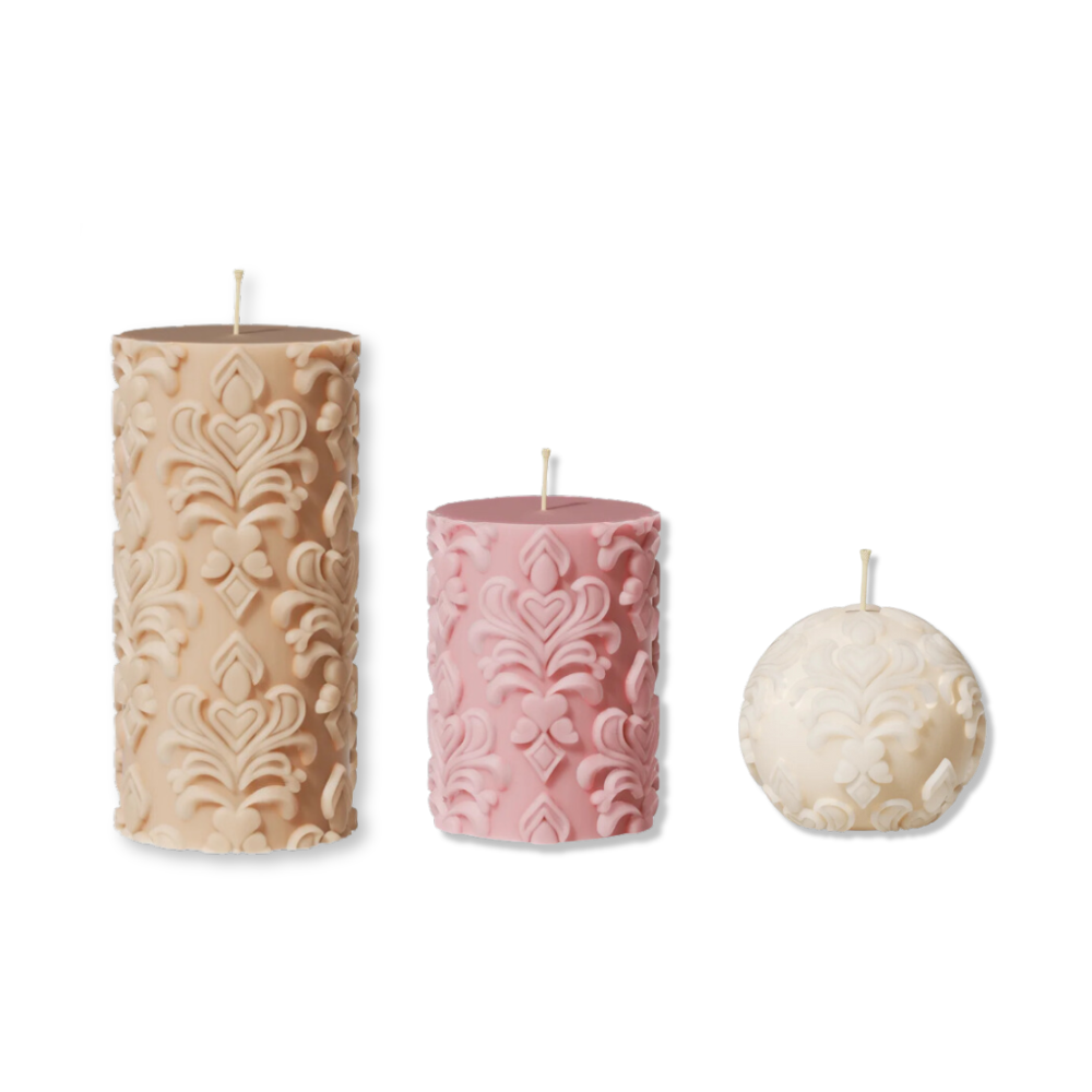 Boowan Nicole: Relief Candle Collection Silicone Mould