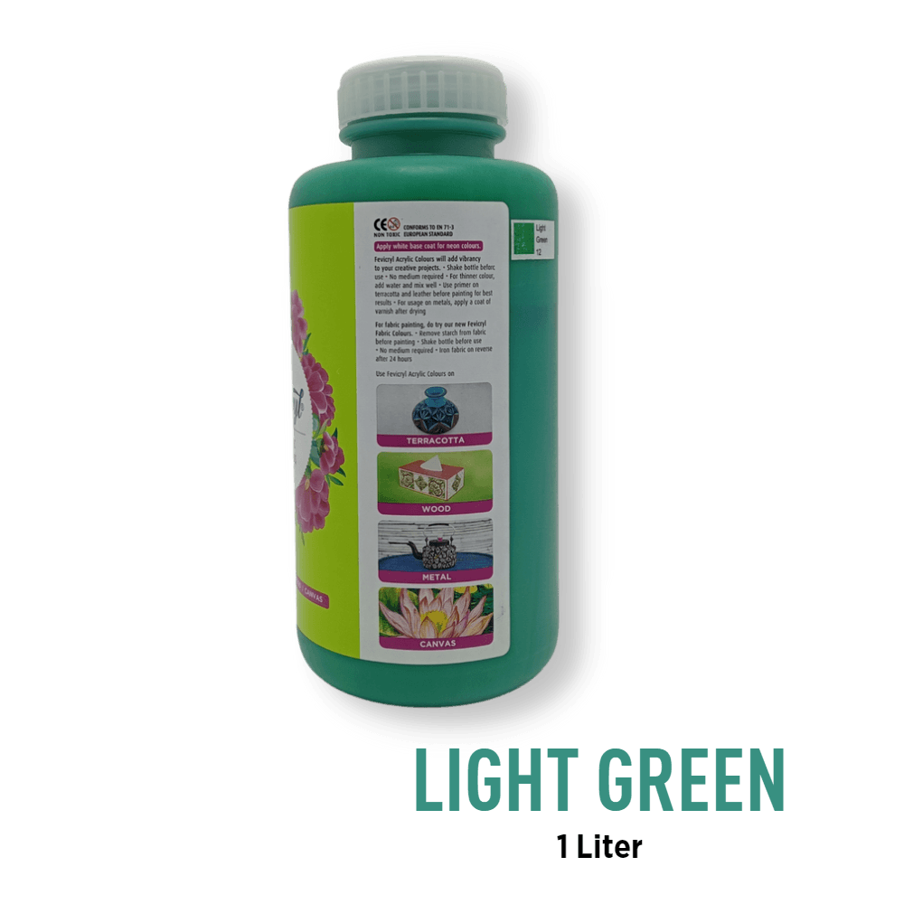 Fevicryl Acrylic Paint - Light Green (12) - BohriAli.com