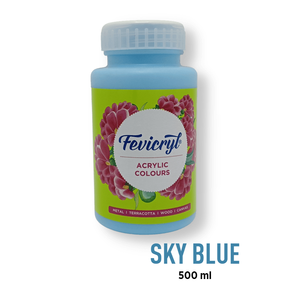 Fevicryl Acrylic Paint - Sky Blue (63) - BohriAli.com