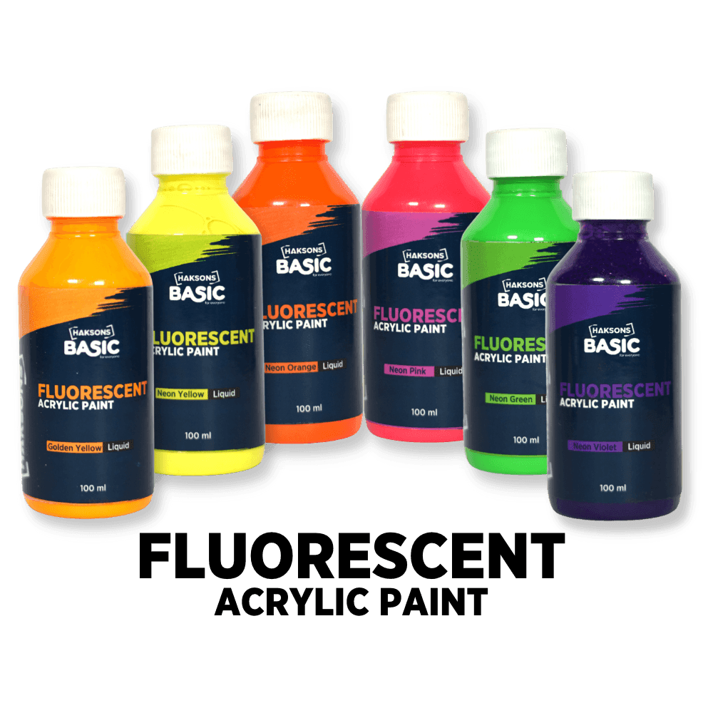 Haksons Fluorescent Paint - Pack of 6 - BohriAli.com