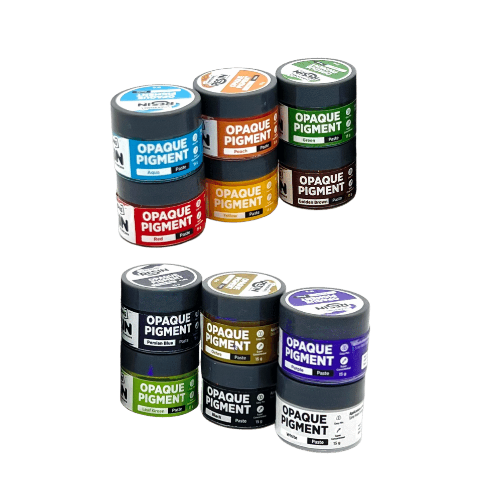 Haksons Opaque Pigments / Colours for Epoxy Resin (Pack of 12) - BohriAli.com