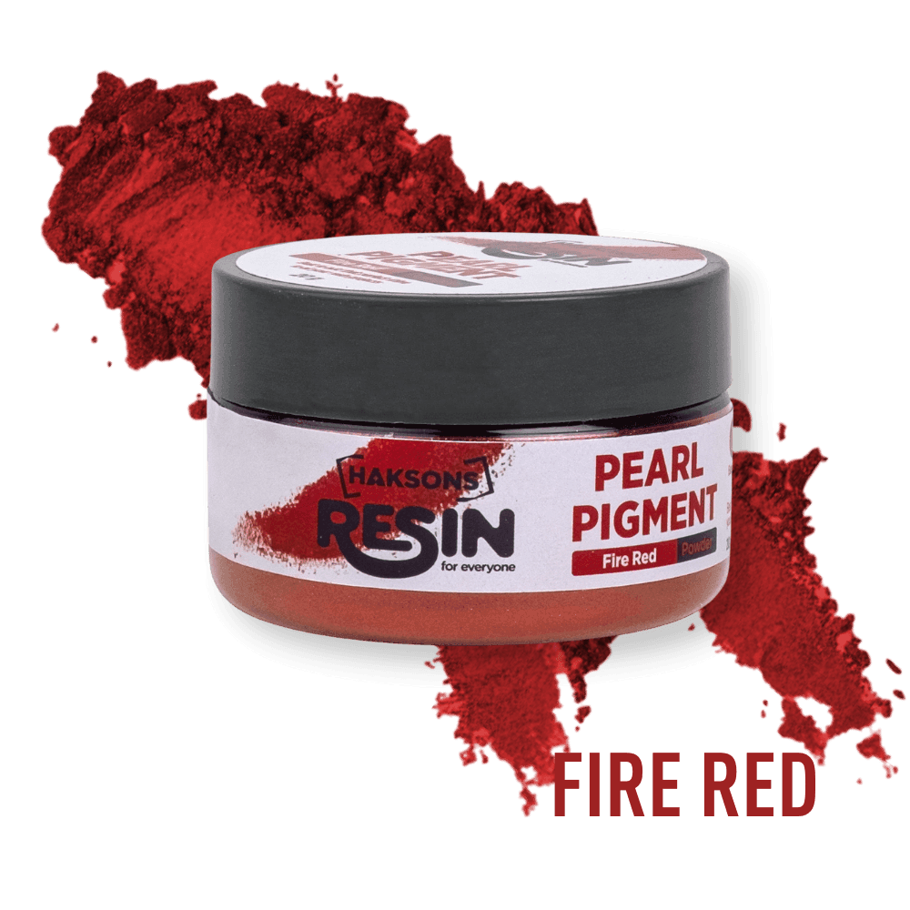 Haksons Pearl Pigments (Mica Powders) - Fire Red | for Epoxy Resin - BohriAli.com