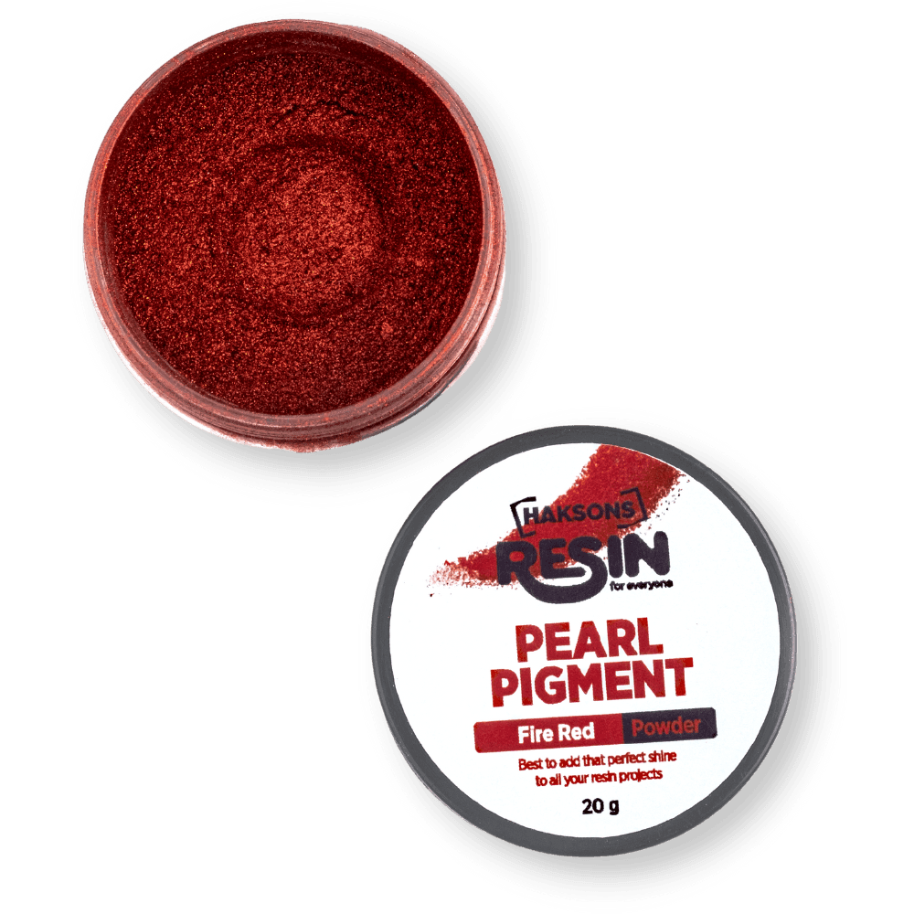 Haksons Pearl Pigments (Mica Powders) - Fire Red | for Epoxy Resin - BohriAli.com