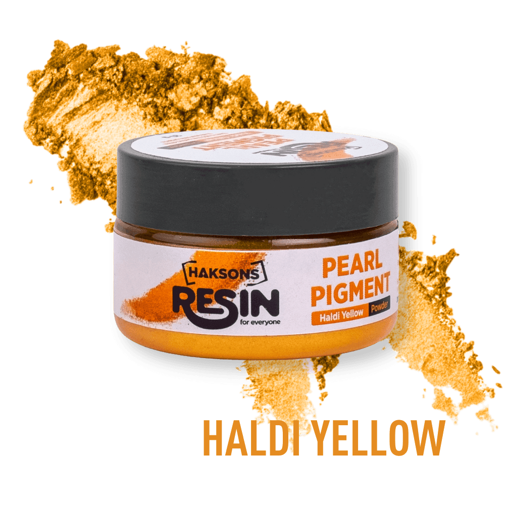 Haksons Pearl Pigments (Mica Powders) - Haldi Yellow | for Epoxy Resin - BohriAli.com