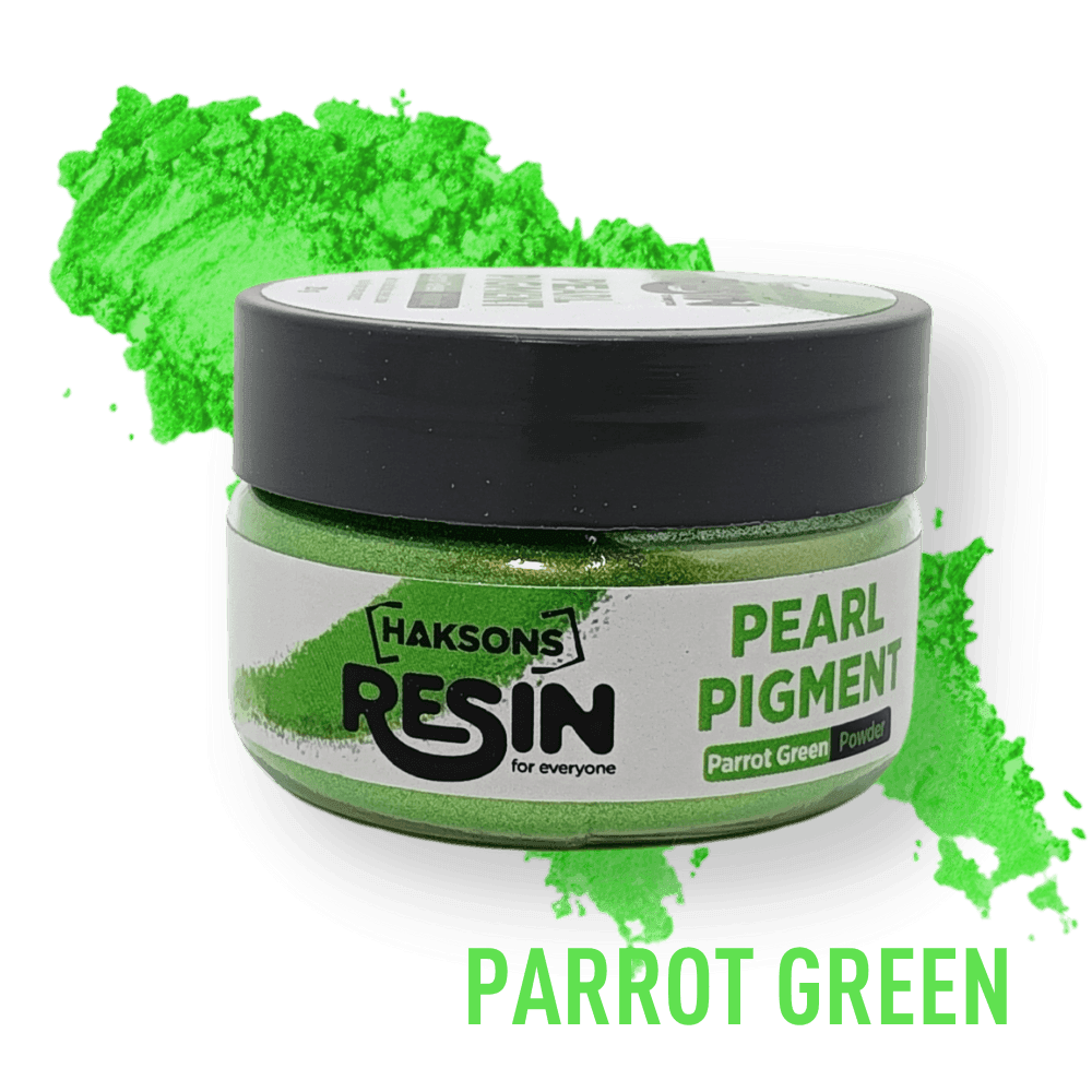 Haksons Pearl Pigments (Mica Powders) - Parrot Green | for Epoxy Resin - BohriAli.com