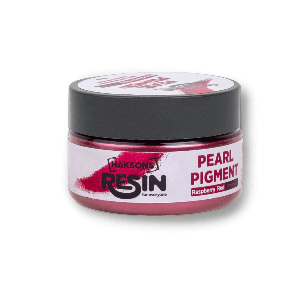 Haksons Pearl Pigments (Mica Powders) - Raspberry Red | Velvet Sheen | for Epoxy Resin - BohriAli.com