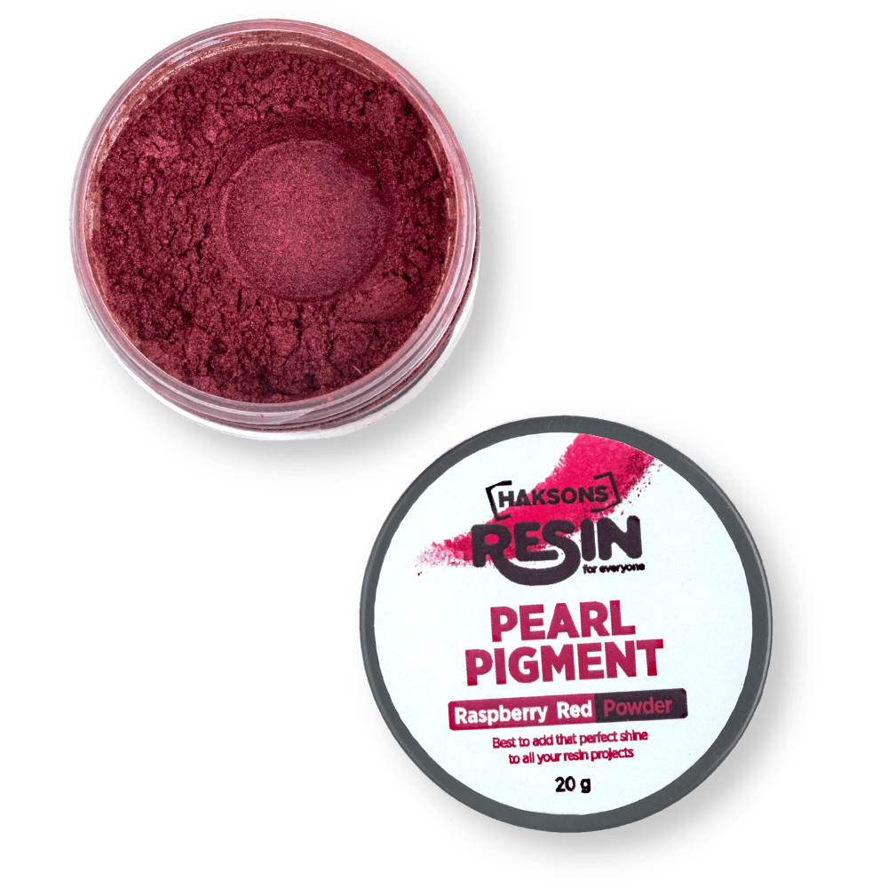 Haksons Pearl Pigments (Mica Powders) - Raspberry Red | Velvet Sheen - BohriAli.com