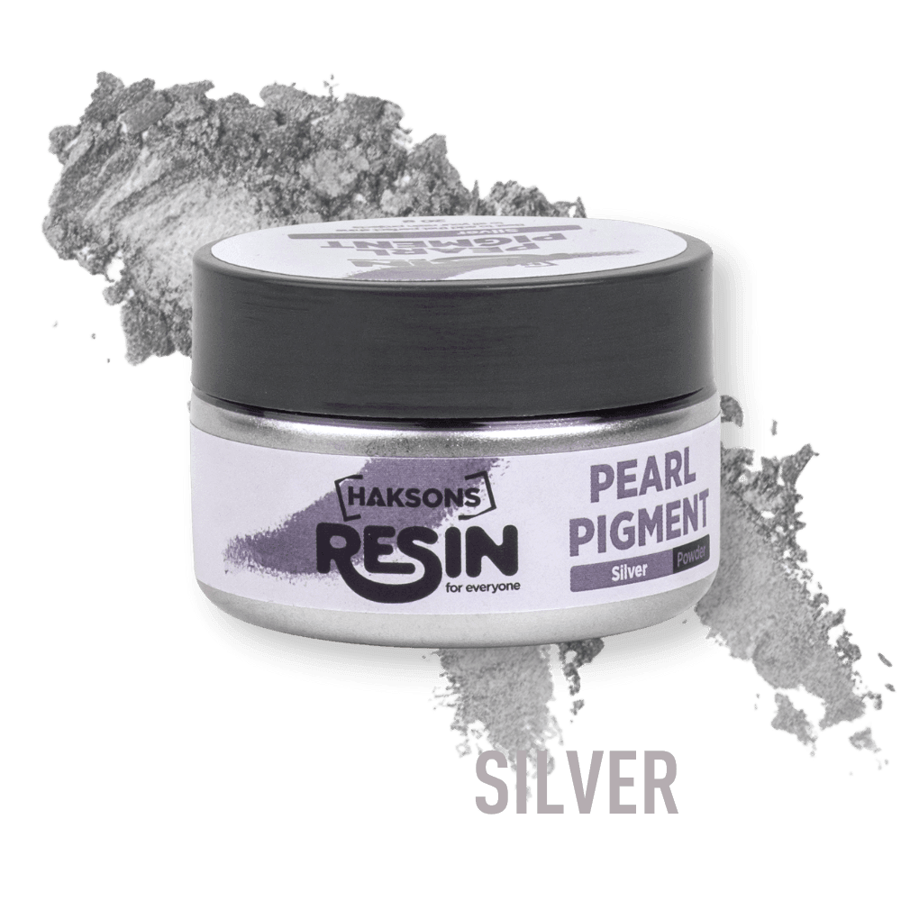Haksons Pearl Pigments (Mica Powders) - Silver | for Epoxy Resin - BohriAli.com