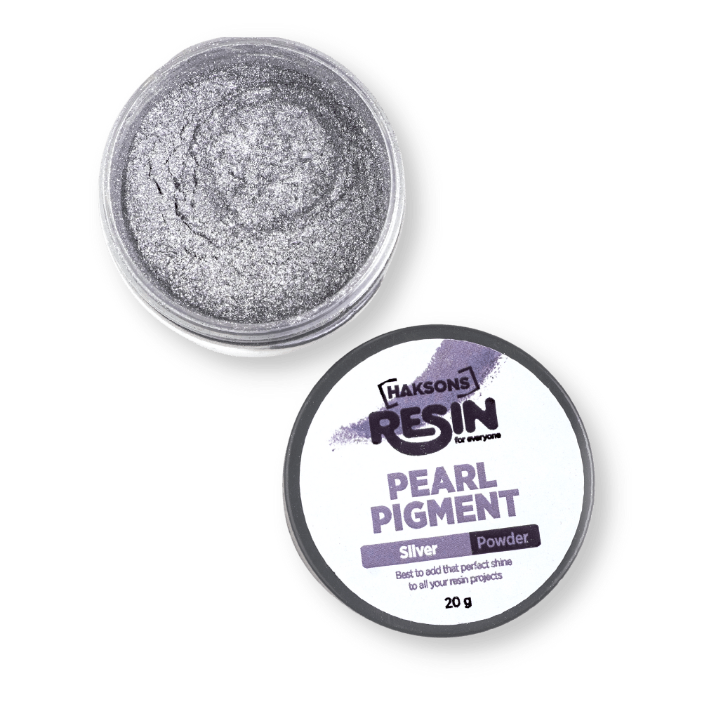 Haksons Pearl Pigments (Mica Powders) - Silver - BohriAli.com
