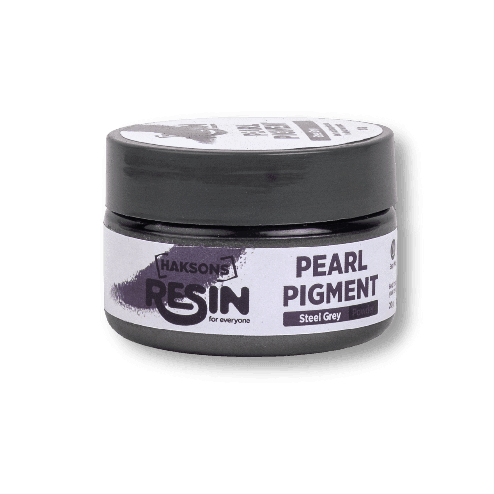 Haksons Pearl Pigments (Mica Powders) - Steel Grey | for Epoxy Resin - BohriAli.com