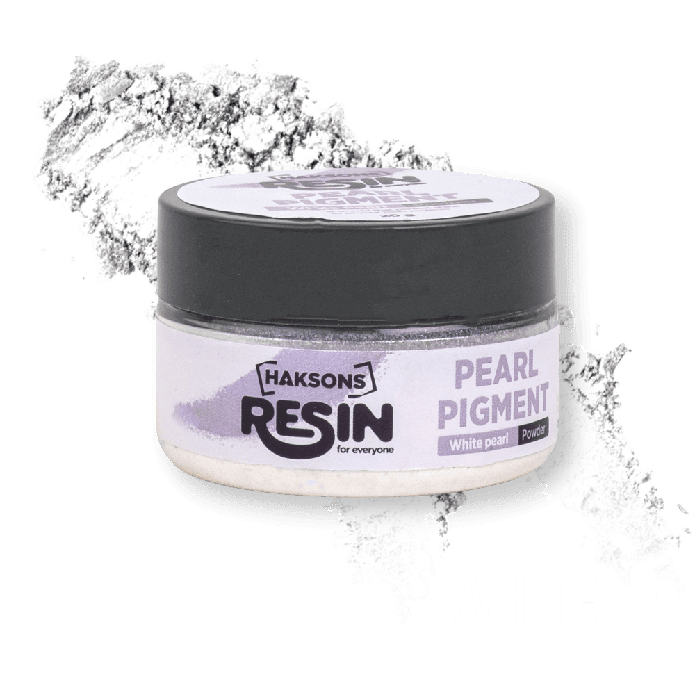 Haksons Pearl Pigments (Mica Powders) - White | for Epoxy Resin - BohriAli.com