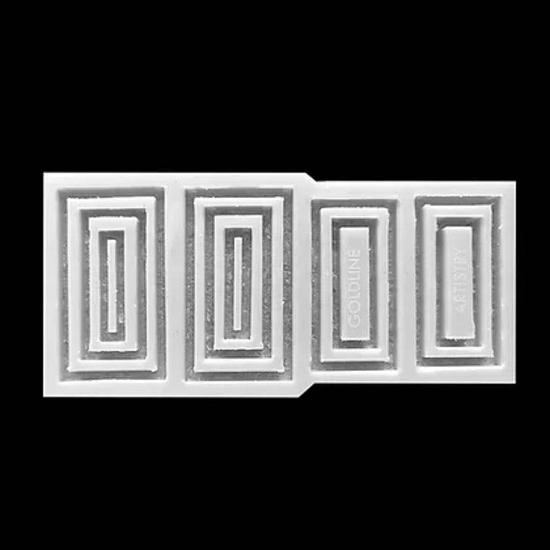 J-25 - Ringed Rectangle Druzy Silicon Mould - BohriAli.com