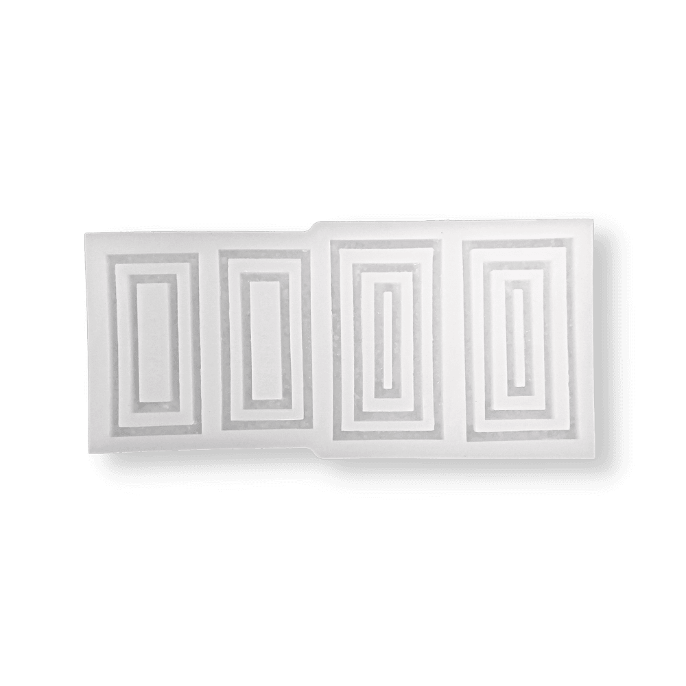 J-25 - Ringed Rectangle Druzy Silicon Mould - BohriAli.com