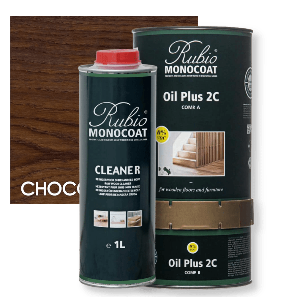 Rubio Monocoat Oil Plus 2C, Pure + Cleaner (Combo pack of 230 ml) - BohriAli.com