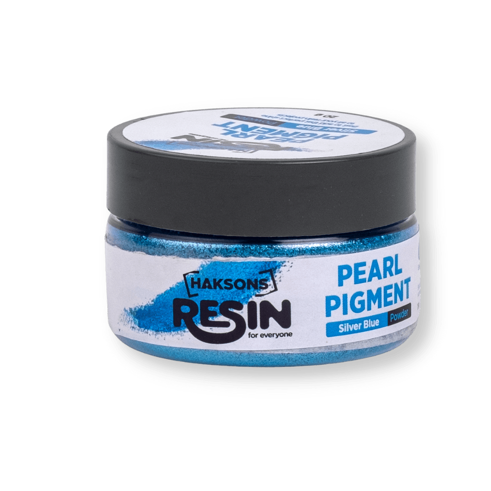 Haksons Pearl Pigments (Mica Powders) - Silver Blue | for Epoxy Resin - BohriAli.com