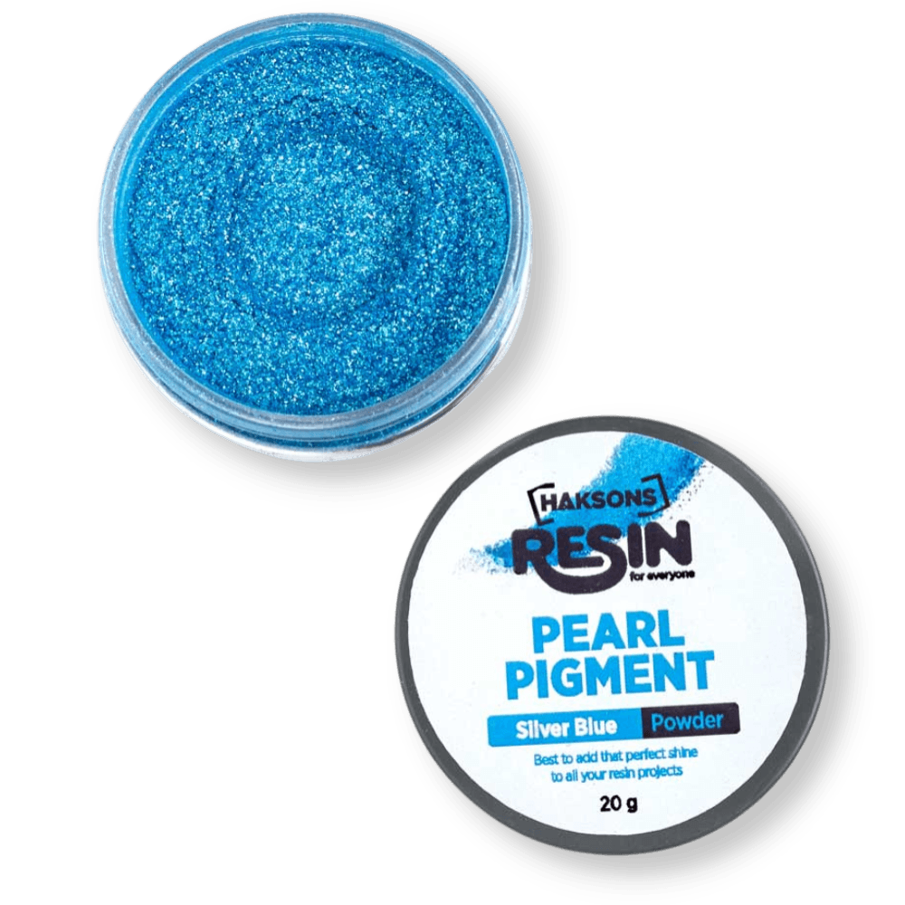 Haksons Pearl Pigments (Mica Powders) - Silver Blue | for Epoxy Resin - BohriAli.com