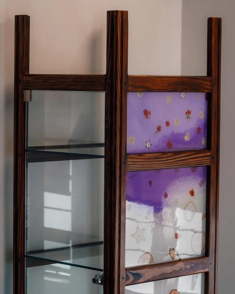 We Expressed Our Love for Flora with this Stunning Glass and BohriAli’s Resin Cabinet!