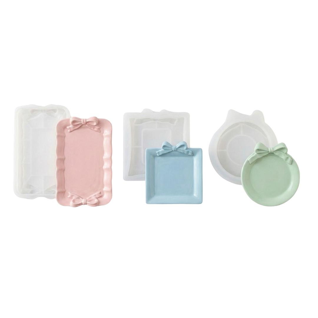 Bow Lace Tray Silicone Mould |  For Concrete | Jesmonite®️| Resin